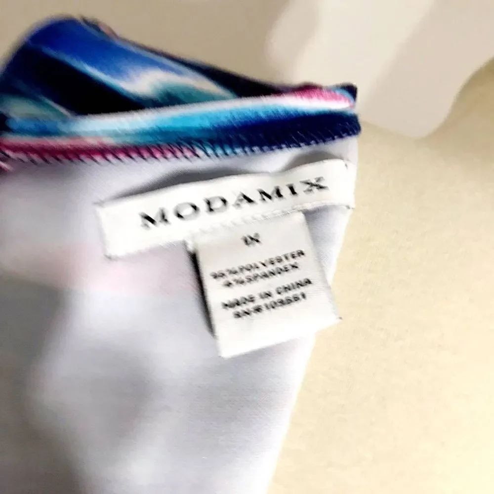 ModaMix NWT Multi-Colored Print Top Size 1X - Picture 10 of 10